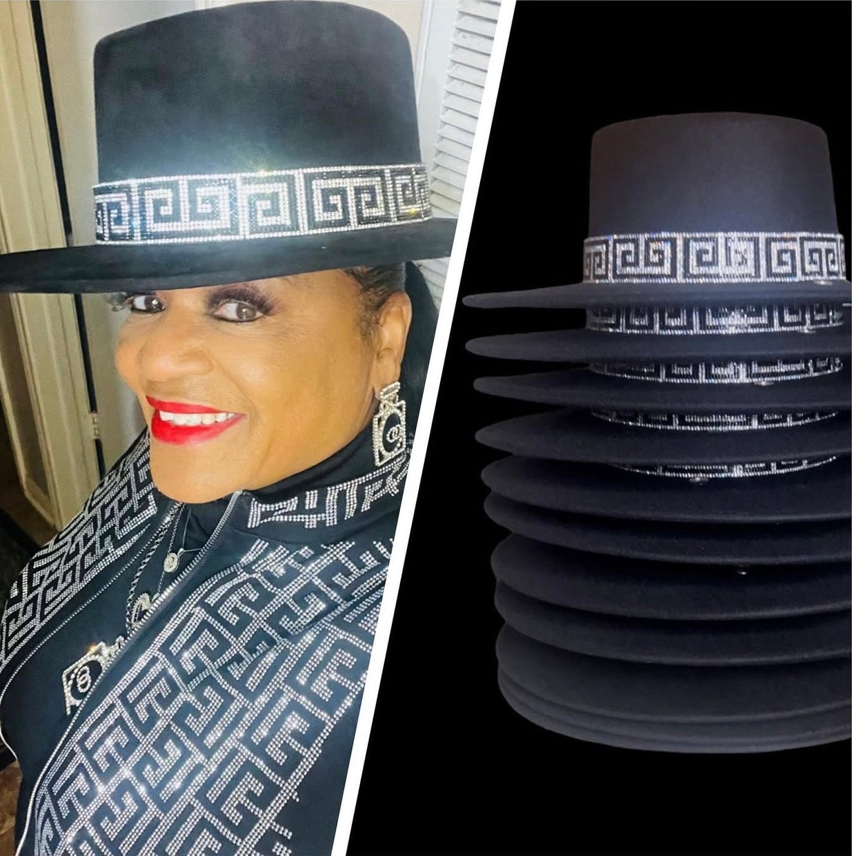 Black Bling Hat