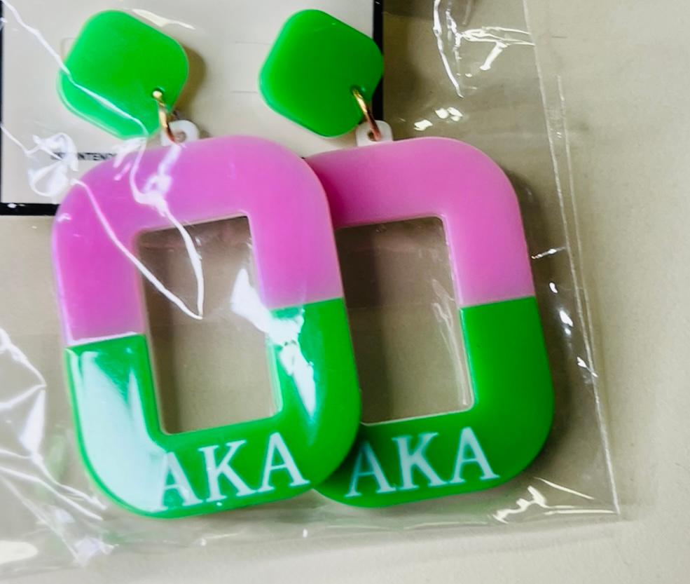 Alpha Kappa Alpha Fashionable Sorority Earrings