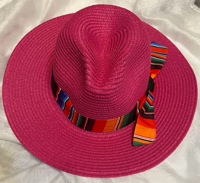 Fuchsia Straw Hat