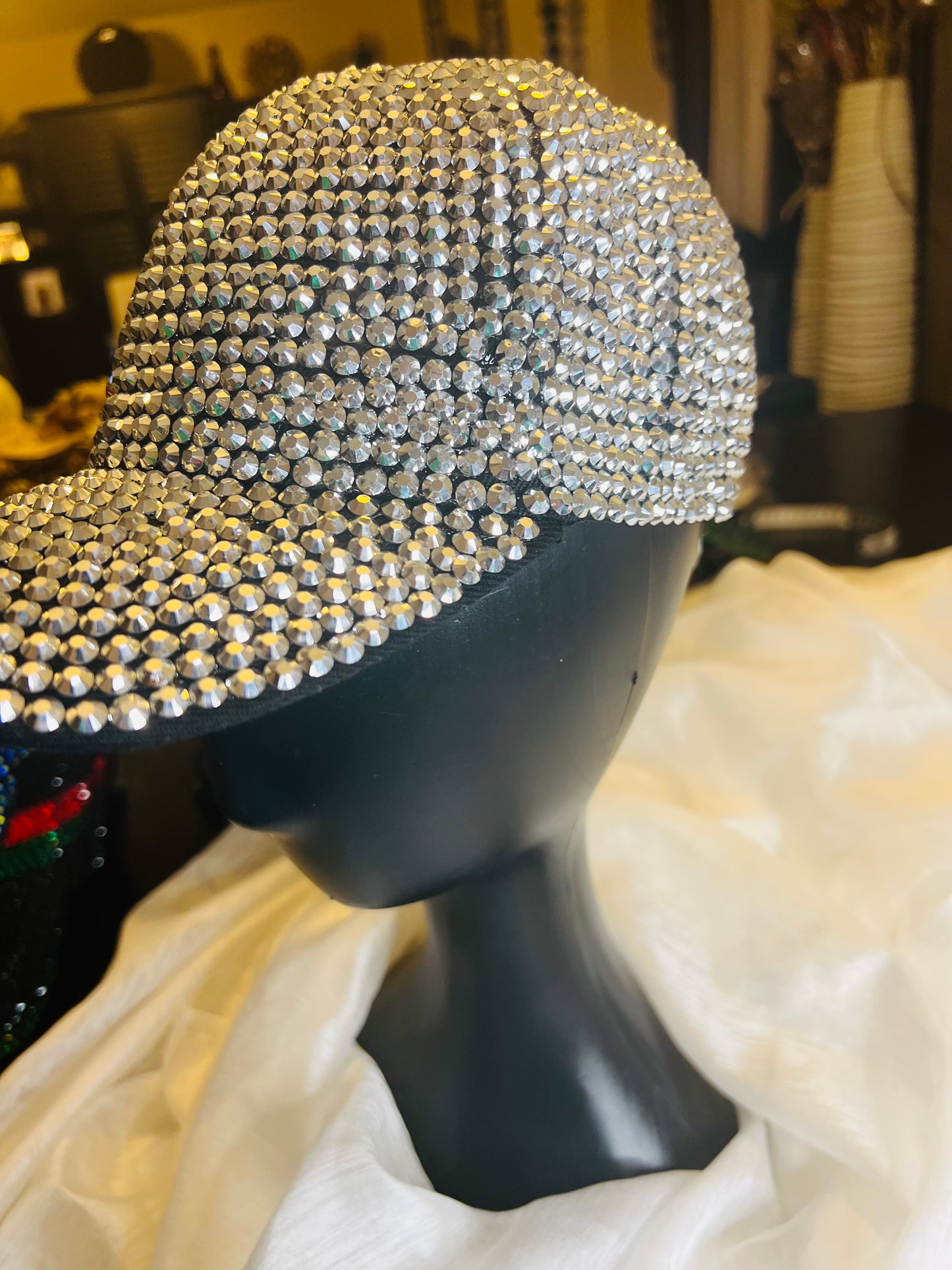 Fully Rhinestone Bling Cap