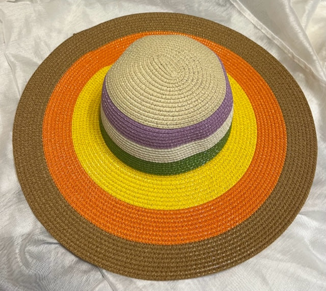 Tan Striped Hat