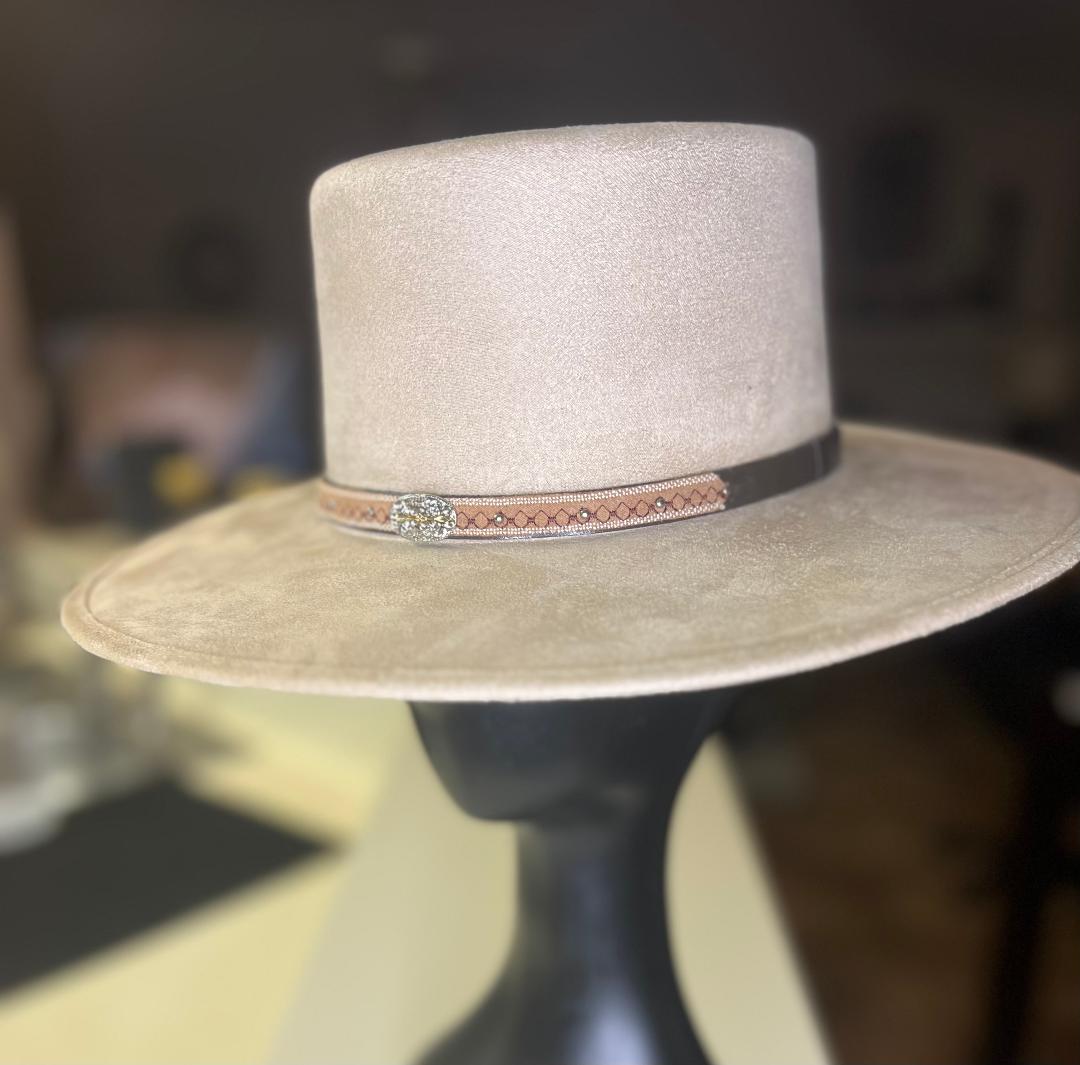 Flat Round-Top Suede Fedora