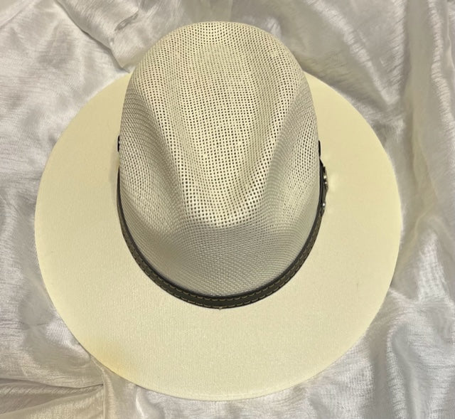 Beige Straw Fedora