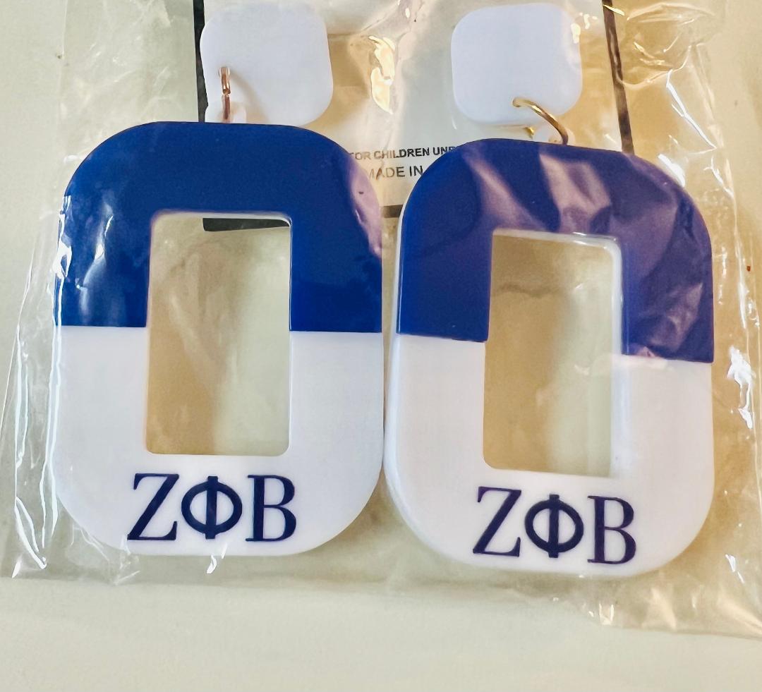 Zeta Phi Beta Fashionable Sorority Earrings