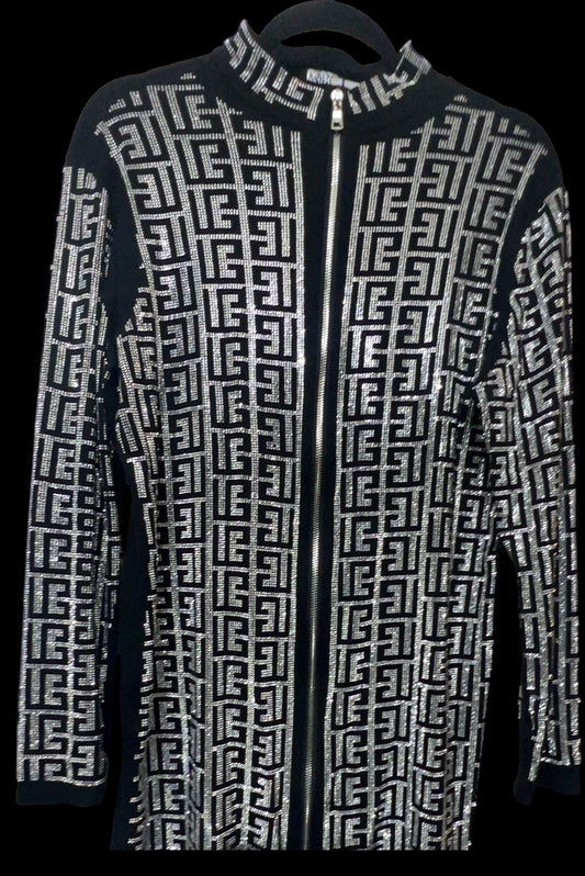 Long Black Knit Jacket
