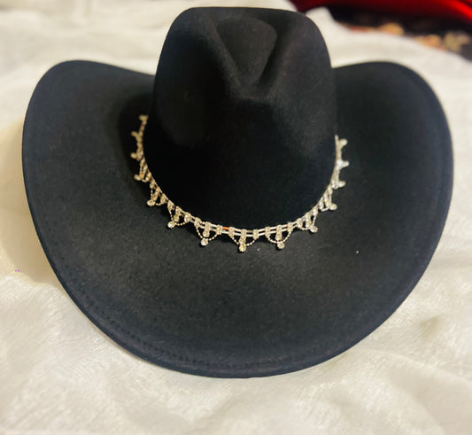 Black Felt Cowboy Hat