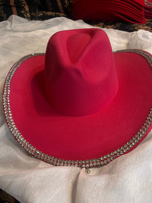 Fuchsia Felt Cowboy Hat