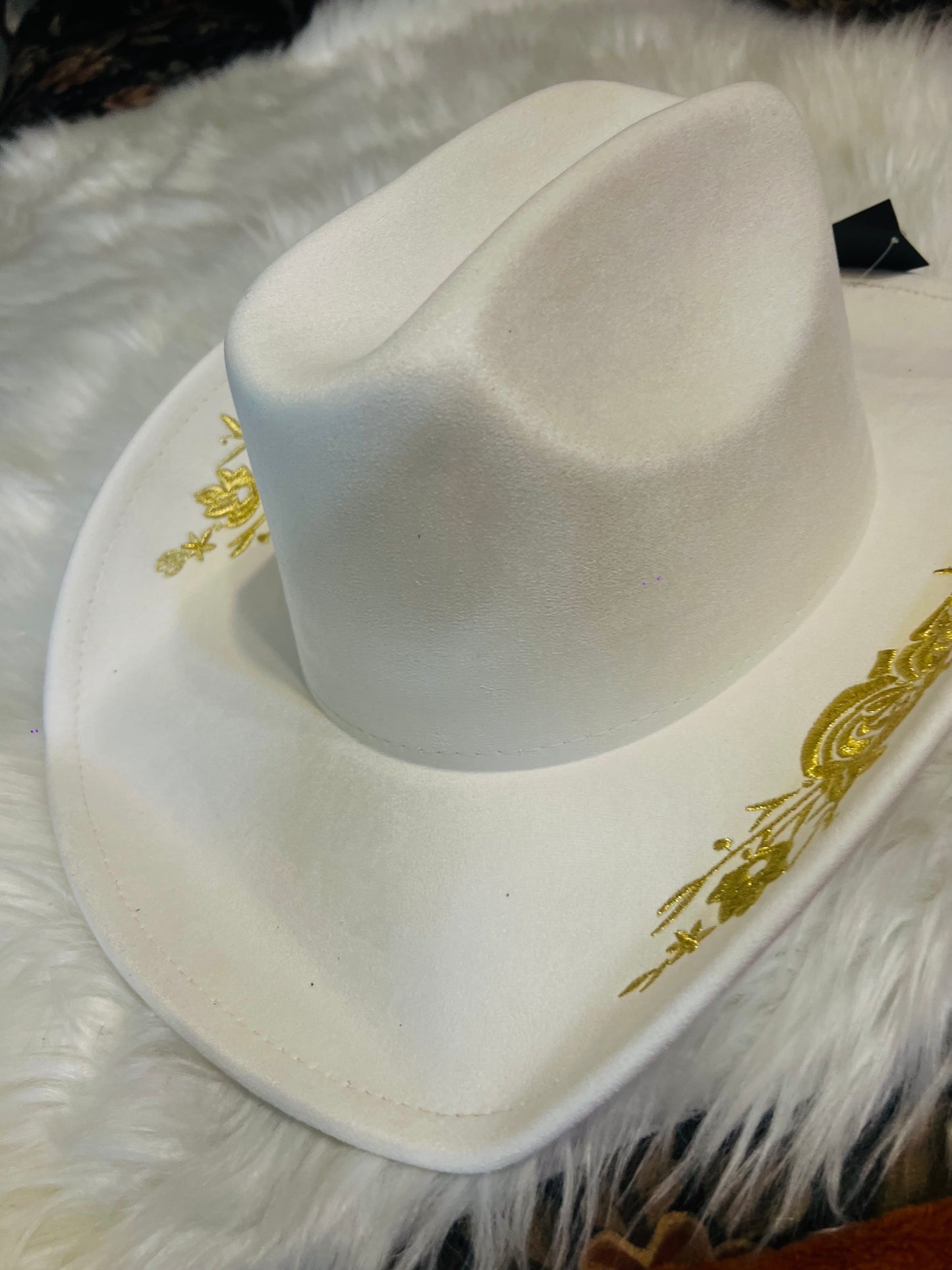 Off-White Embroidered Cowboy Hat