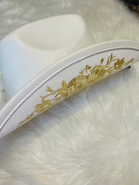 Off-White Embroidered Cowboy Hat