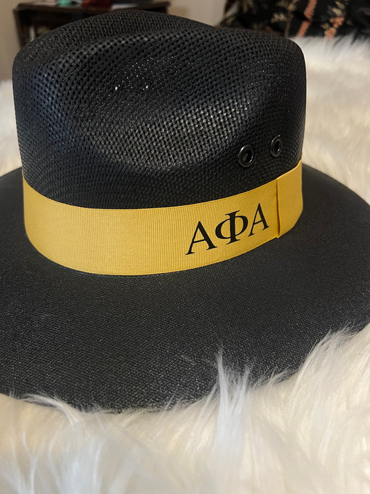 Gold Banded Alpha Phi Alpha Hat