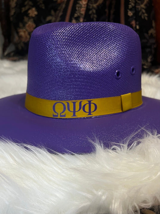Purple Omega Psi Phi Hat