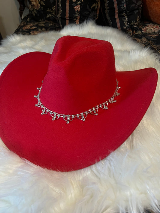 Red Felt Cowboy Hat