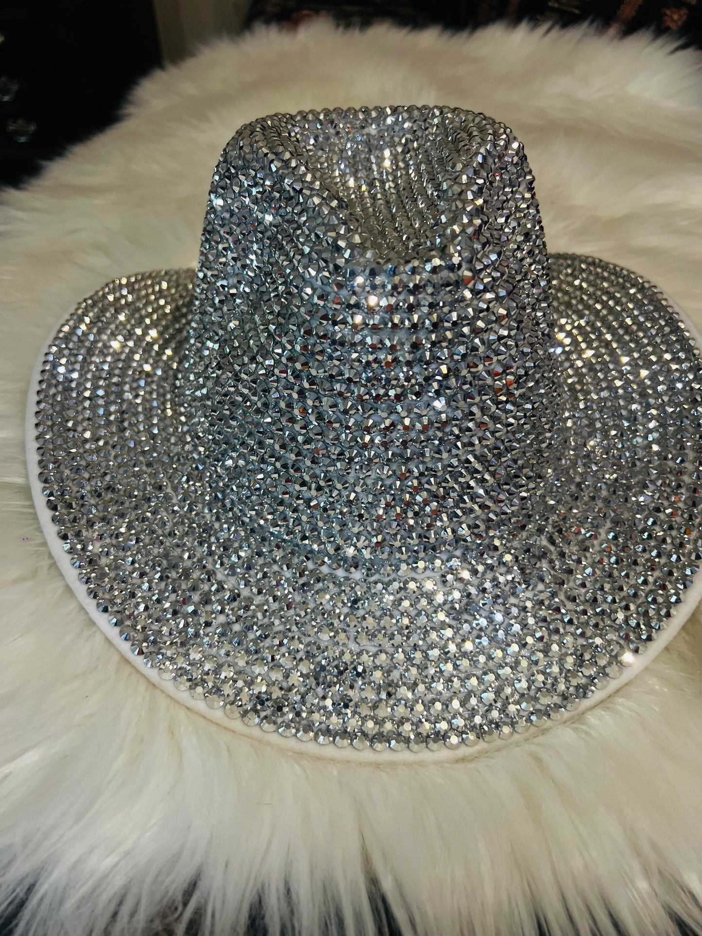 Fully Rhinestone White Cowboy Hat