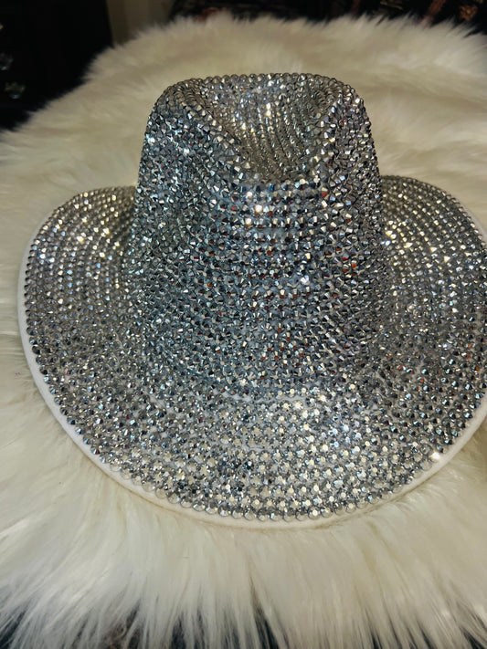 Fully Rhinestone White Cowboy Hat