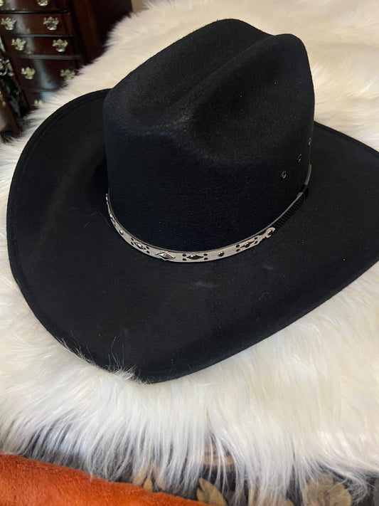 Black Felt Cowboy Hat
