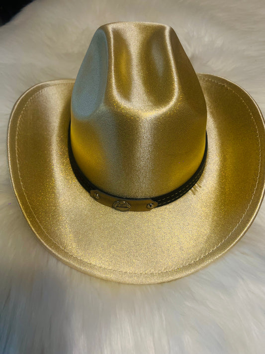 Gold Shimmering Cowboy Hat