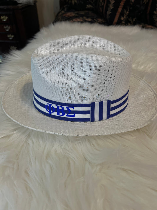 White Sigma Turp up and Striped Band