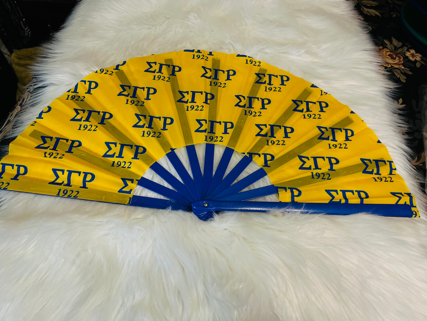 Yellow Sigma Gamma Rho Fan