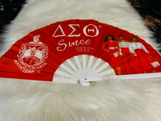 Red Delta Woman Fan