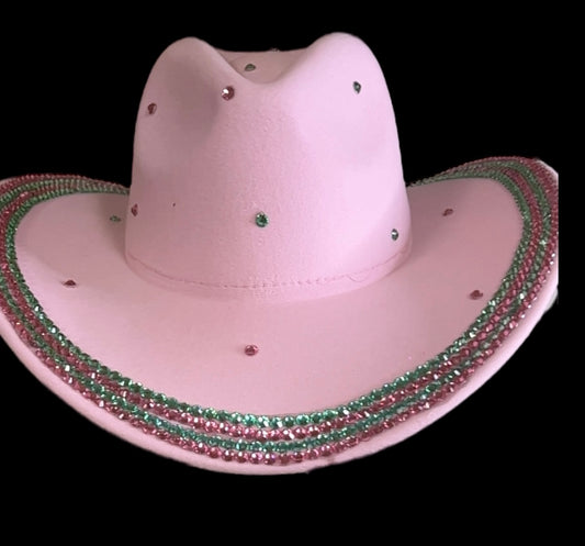 Soft Pink Felt Cowboy Hat