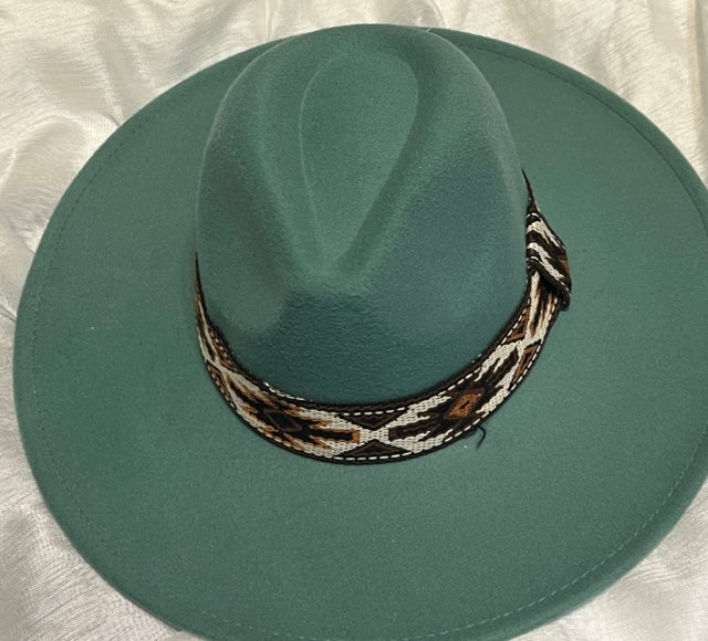 Aqua Felt Hat