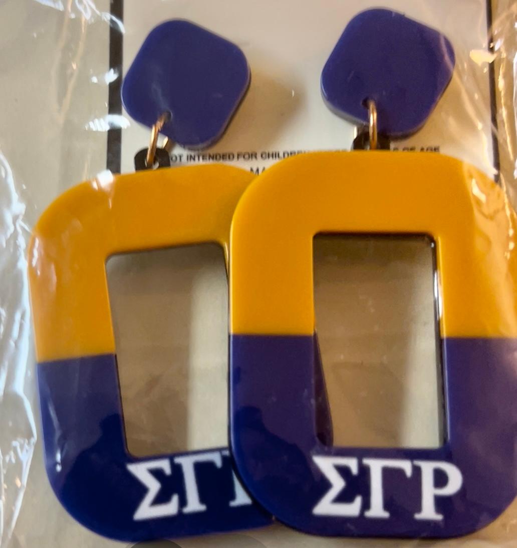 Sigma Gamma Rho Fashionable Sorority Earrings